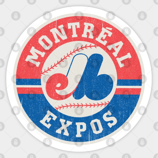 Montreal Expos Vintage Logo Sticker by Alema Art